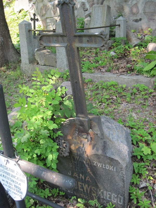 Tombstone of Jan Maciejewski, Ross Cemetery in Vilnius, as of 2013.