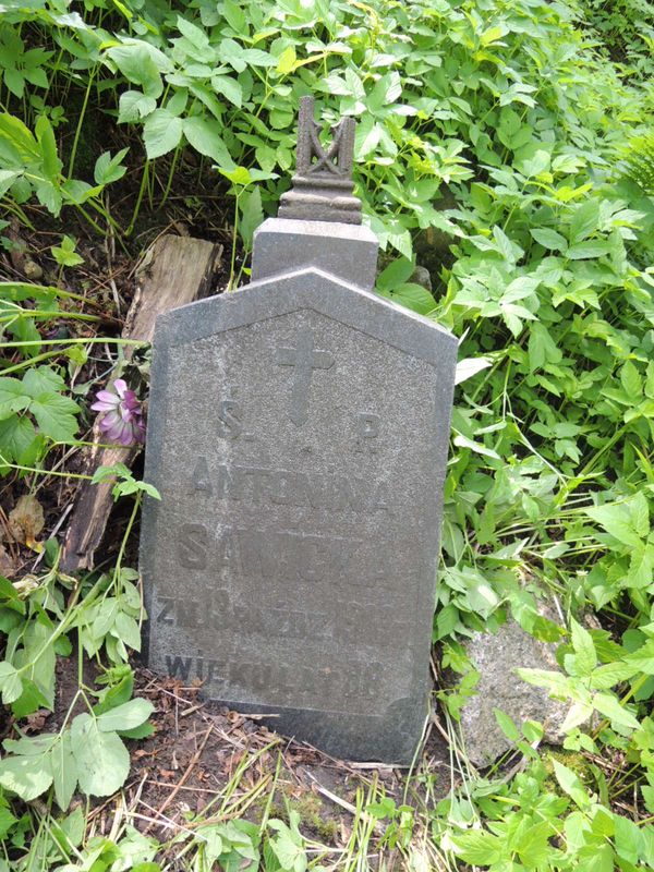 Tombstone of Antonina Sawicka, Na Rossie cemetery in Vilnius, as of 2013