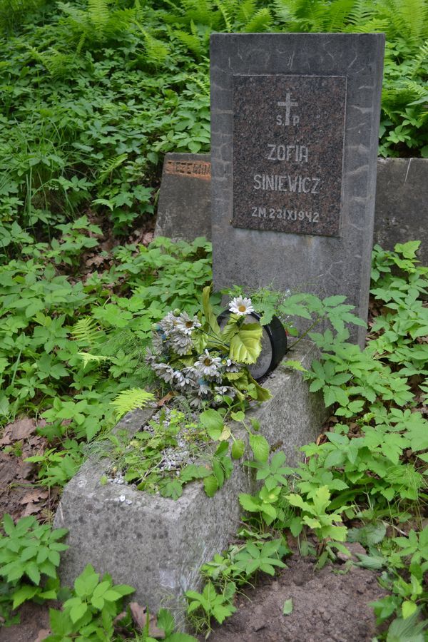 Tombstone of Zofia Sieniewicz, Na Rossie cemetery in Vilnius, as of 2013