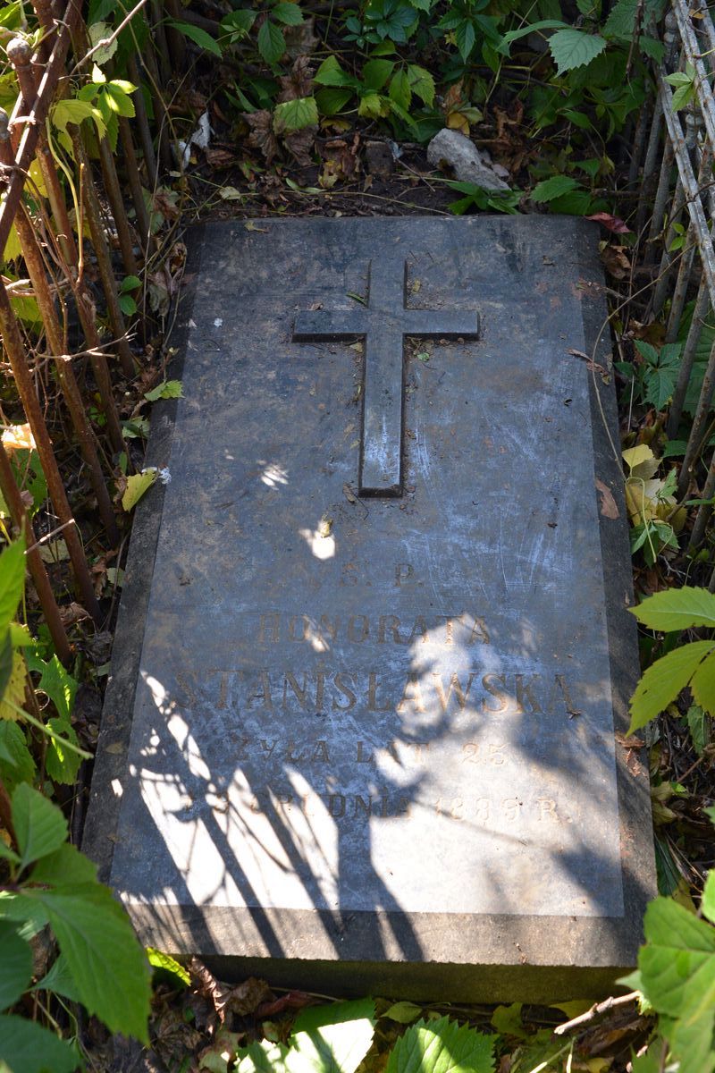 Tombstone of Honorata Stanislawska