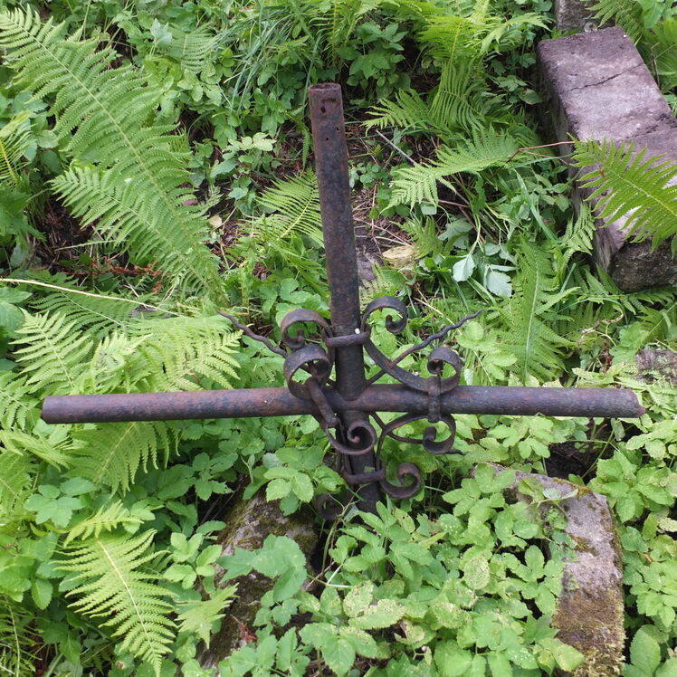 Fragment of a tombstone of Piotr Kołosowski, Na Rossie cemetery in Vilnius, as of 2013