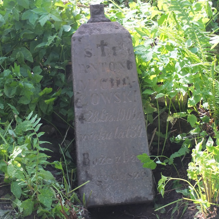 Tombstone of Antoni Michałowski, Na Rossie cemetery in Vilnius, as of 2013