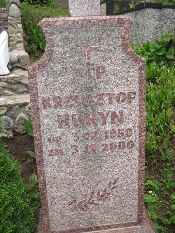 Tombstone of Christopher Huryn, Ross cemetery in Vilnius, as of 2013.