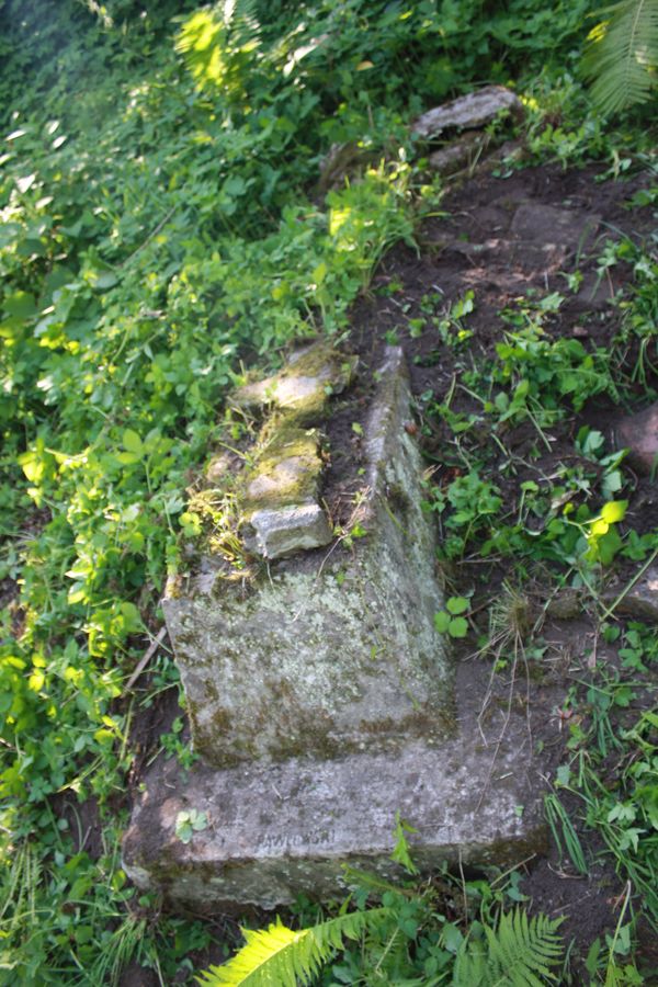 Fragment of a tombstone of Julia Rodzewicz, Rossa cemetery in Vilnius, 2013