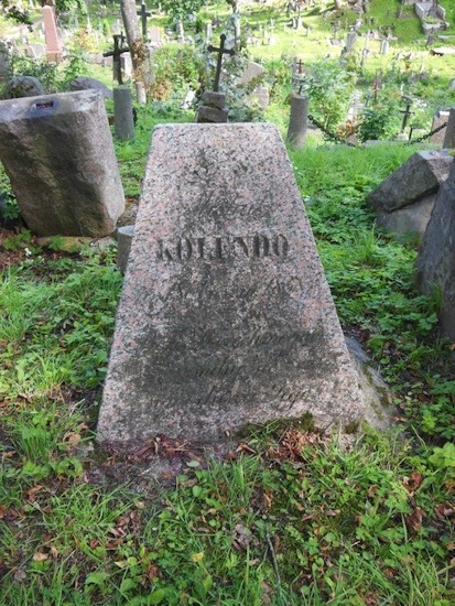 Tombstone of Michał Kolenda, Na Rossie cemetery in Vilnius, as of 2013