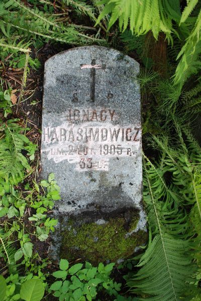 Tombstone of Ignacy Harasimowicz, Rossa cemetery in Vilnius, as of 2013