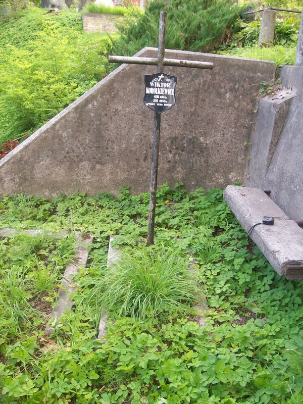 Tombstone of Viktor Korolkevich, Na Rossie cemetery in Vilnius, as of 2013