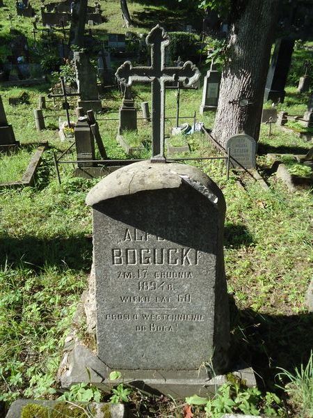 Tombstone of Alphonse Bogucki from the Ross Cemetery in Vilnius, as of 2013