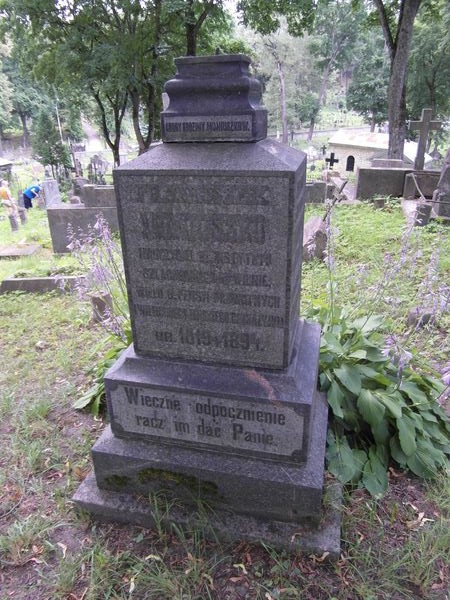 Tombstone of the Moniuszko family, Na Rossie cemetery in Vilnius, as of 2013
