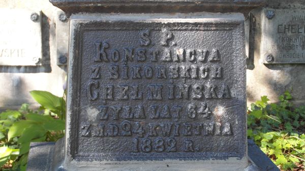 Nagrobek Konstancji Chełmińskiej, cmentarz Na Rossie w Wilnie, stan z 2013