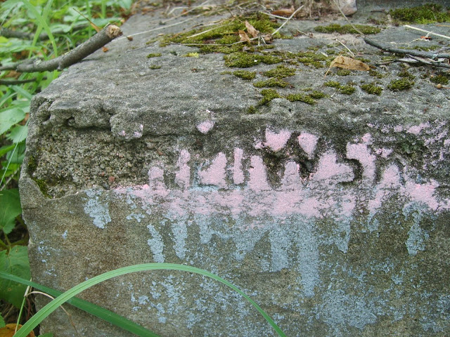 Fragment of Antoni Mikulski's tombstone, Na Rossie cemetery in Vilnius, as of 2013.