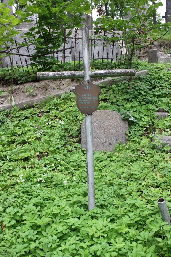 Tombstone of Jozefa Hryszkiewicz, Ross cemetery in Vilnius, as of 2013
