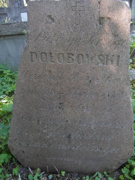 Nagrobek Piotra Dołobowskiego, cmentarz Na Rossie w Wilnie, stan z 2013