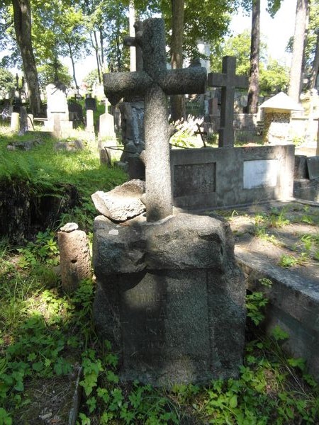 Tombstone of Wincenty Gan, Na Rossie cemetery in Vilnius, as of 2013