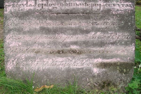 Detail of the gravestone of Adelaide Komayevska, Na Rossie cemetery in Vilnius, as of 2013
