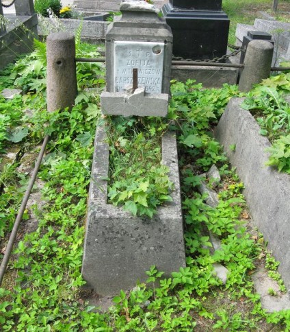Nagrobek Zofii Barszczewicz, cmentarz na Rossie w Wilnie, stan z 2013 r.
