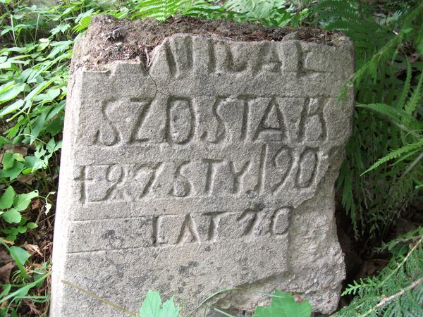 Tombstone of N.N Szostak, Ross cemetery in Vilnius, as of 2013.