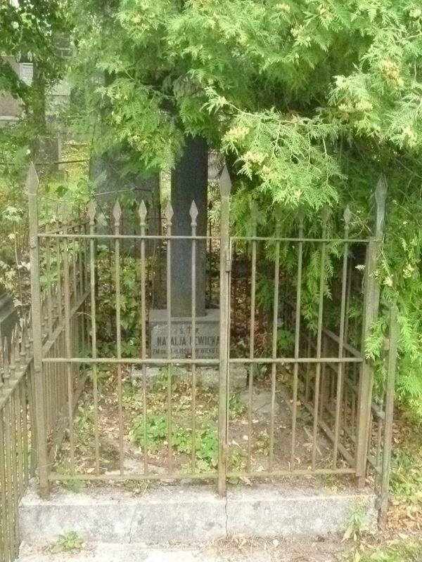 Tombstone of Natalia Levitska, Na Rossie cemetery in Vilnius, as of 2013