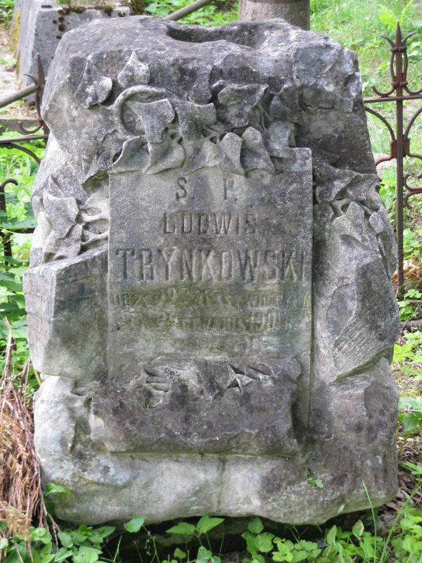 Nagrobek Ludwika Trynkowskiego, cmentarz na Rossie w Wilnie, stan z 2013 r.