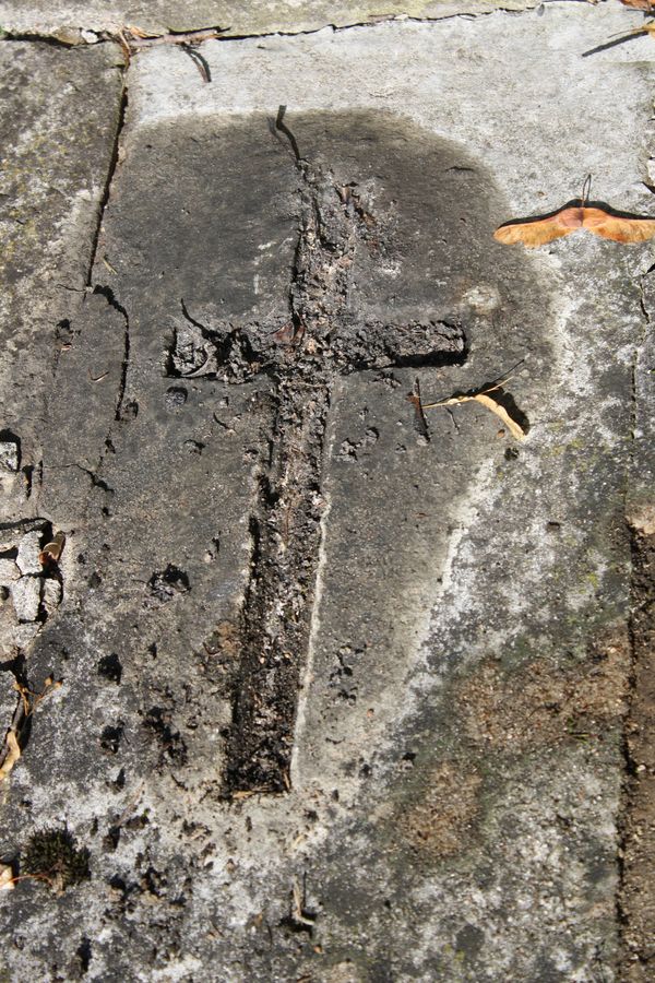 Detal nagrobka Jana Werlinga, cmentarz na Rossie w Wilnie, stan z 2013