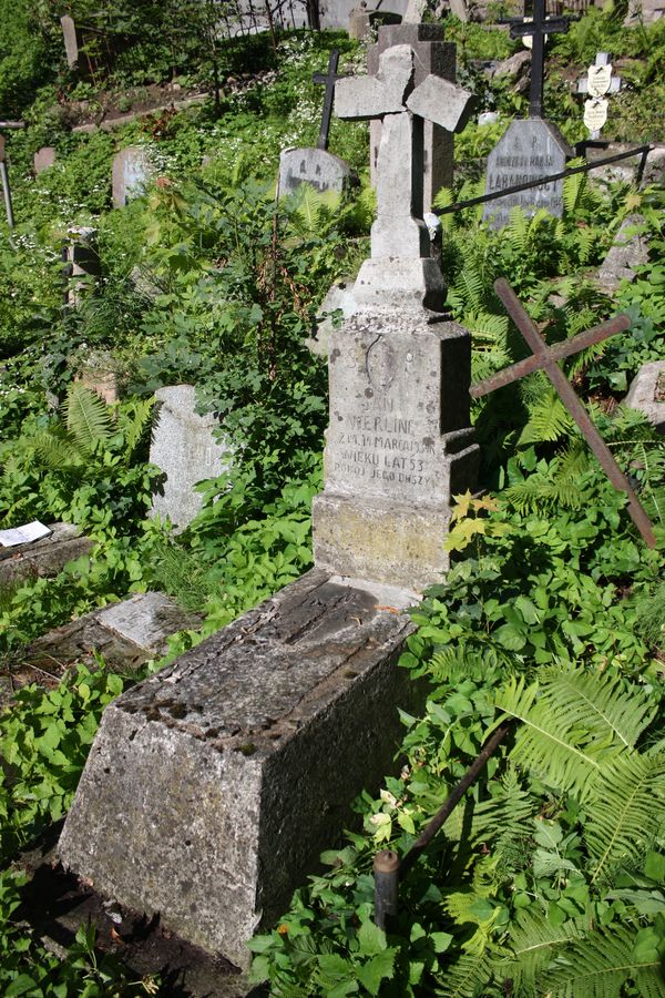 Nagrobek Jana Werlinga, cmentarz na Rossie w Wilnie, stan z 2013