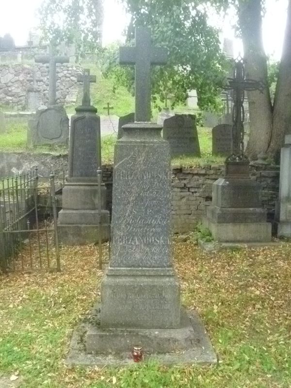 Tombstone of Scholastika and Tytus Perzanowski, Na Rossie cemetery in Vilnius, as of 2013