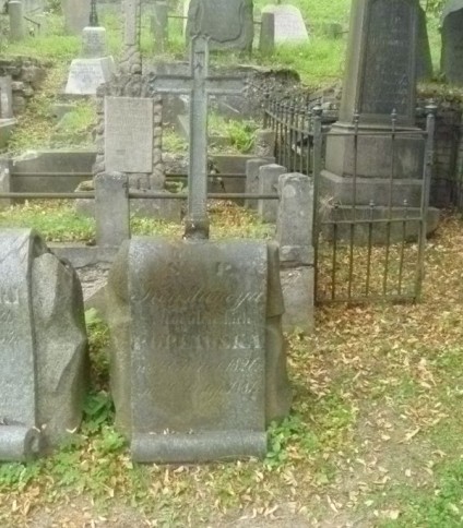 Nagrobek Konstancji Popławskiej, cmentarz Na Rossie w Wilnie, stan z 2013