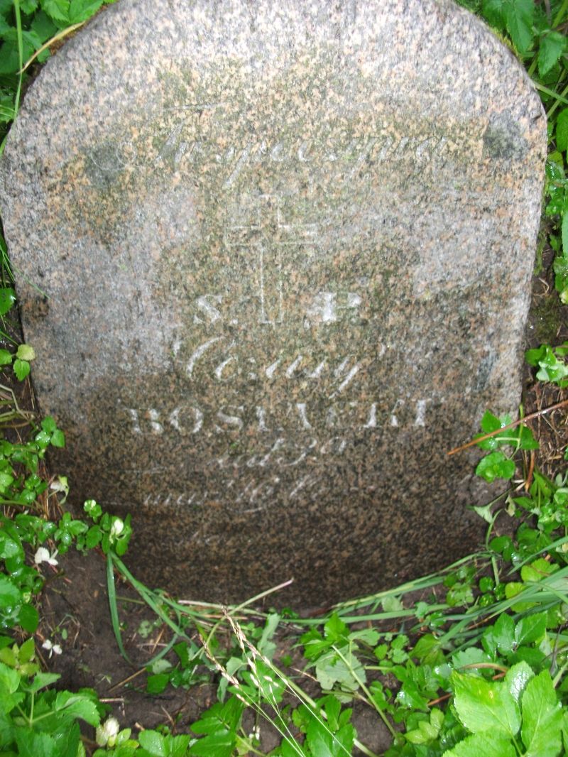 Nagrobek Cezarego Bosackiego, cmentarz na Rossie w Wilnie, stan na 2013 r.