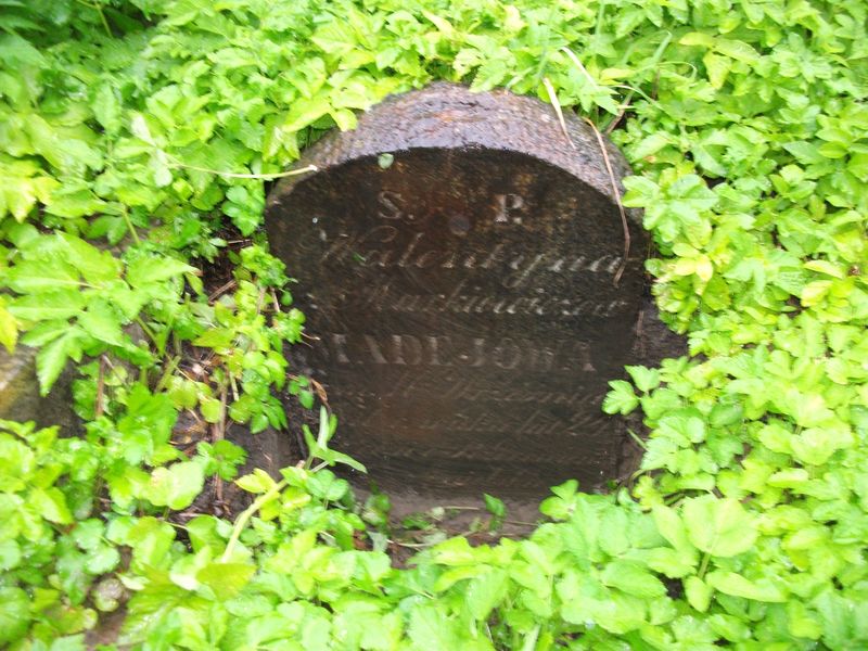 Tombstone of Valentina Madejova, Ross cemetery in Vilnius, as of 2013.