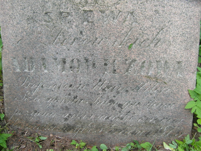 Fragment nagrobka Ewy Adamowicz, cmentarz Na Rossie w Wilnie, stan z 2013