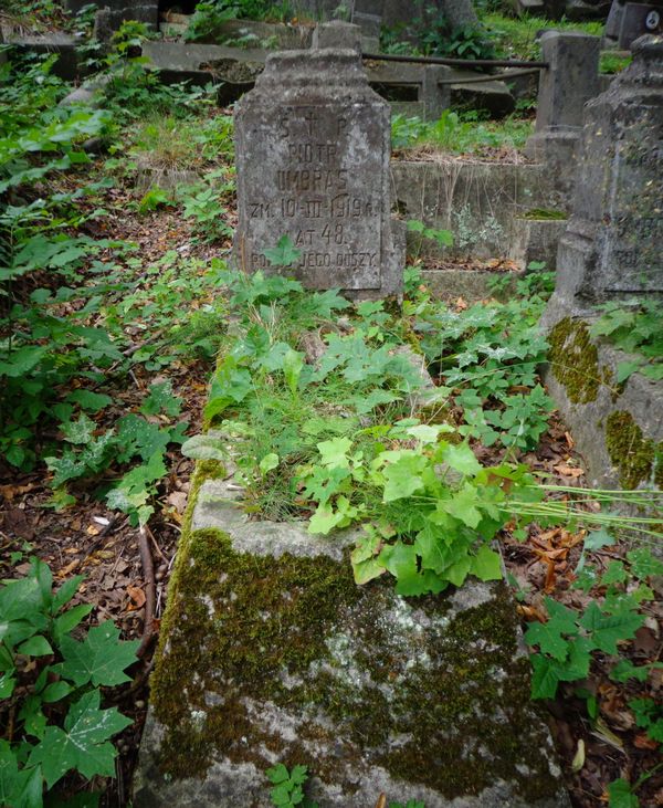 Tombstone of Piotr Umbras, Na Rossa cemetery in Vilnius, as of 2013.