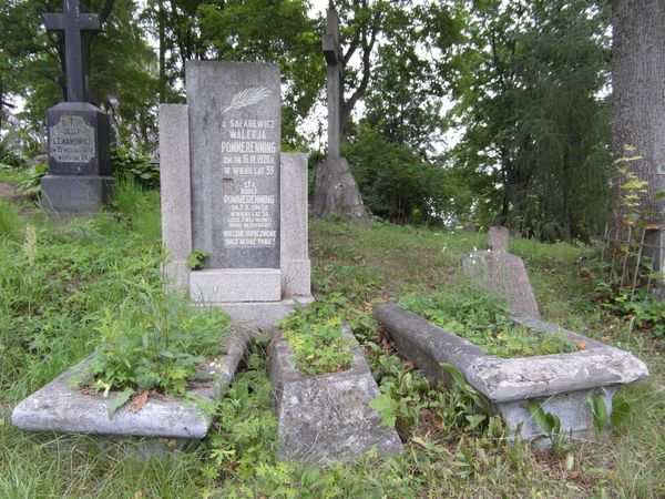 Надгробок Валерії та Адольфа Паммереннінгів на кладовищі На Россі у Вільнюсі, станом на 2013 рік