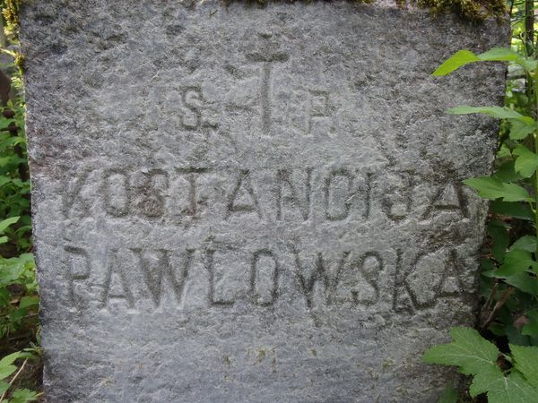 Nagrobek Konstancji Pawłowskiej, cmentarz na Rossie w Wilnie, stan z 2013