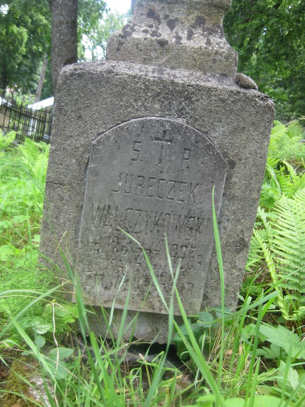 Fragment of Jerzy Walczykowski's tombstone, Ross cemetery, as of 2013
