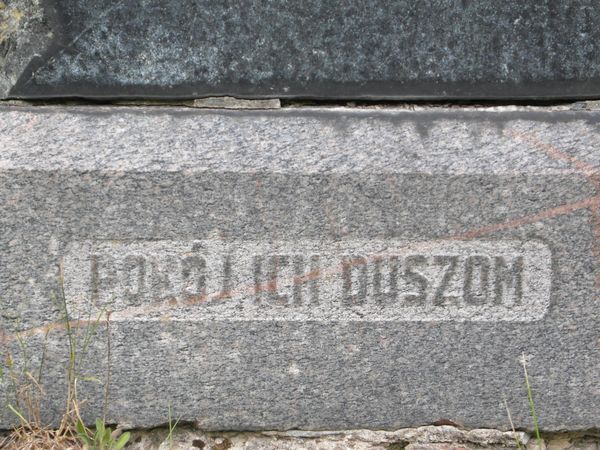 Fragment nagrobka rodziny Buszyńskich, cmentarz Na Rossie w Wilnie, stan z 2013