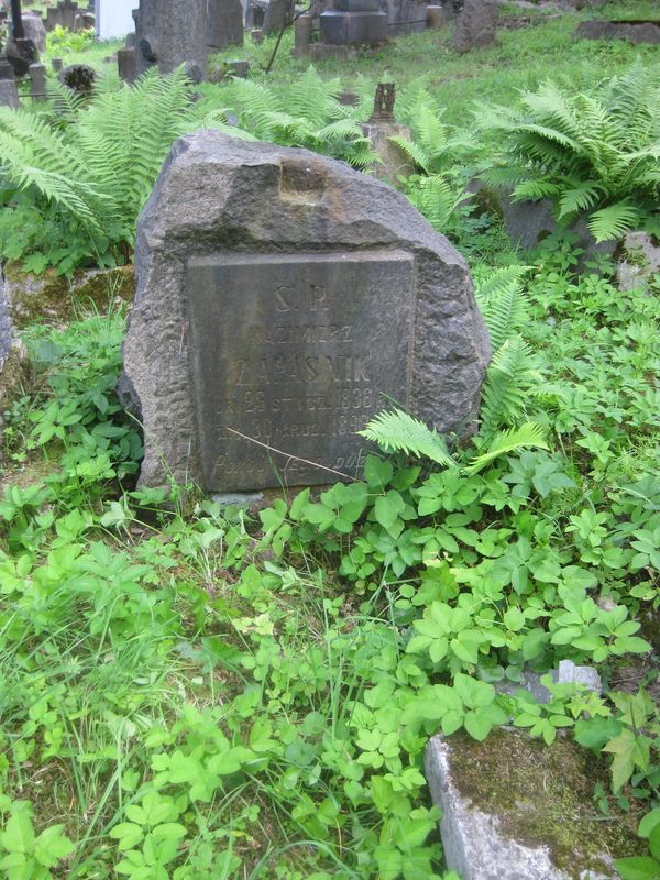 Tombstone of Kazimierz Zapasnik, Ross cemetery, state of 2013