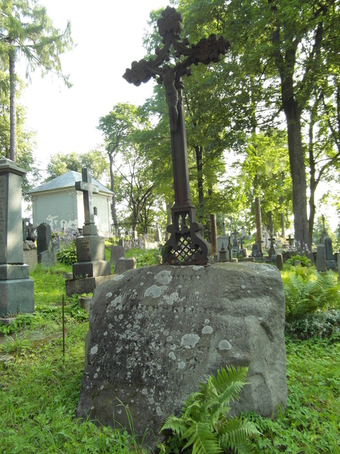 Tombstone of Justyna Czadowska, Na Rossie cemetery in Vilnius, as of 2013