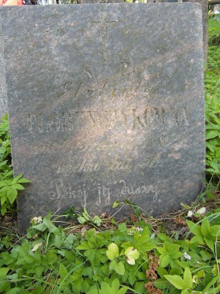 Nagrobek Elżbiety Florenczyk, cmentarz Na Rossie w Wilnie, stan z 2013