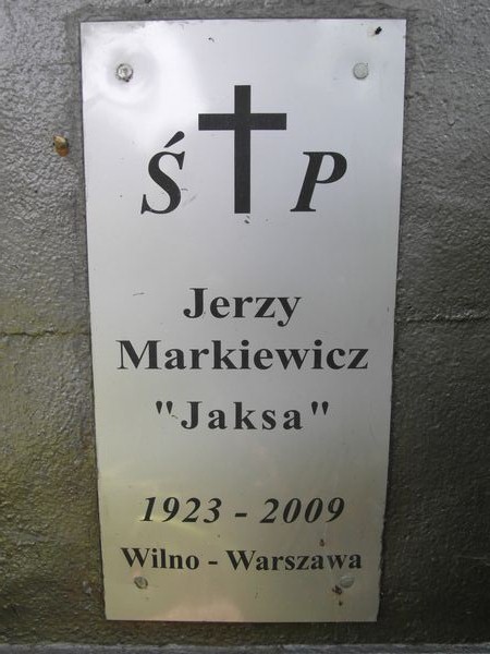 Fragment of a tombstone of the Markievičius family, Na Rossie cemetery in Vilnius, as of 2013, Na Rossie cemetery in Vilnius, as of 2013