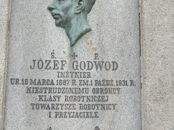 Tombstone of Jozef Godwod, Ross cemetery in Vilnius, as of 2013