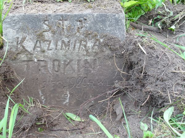 Tombstone of Kazimira Trokin, Ross Cemetery in Vilnius, as of 2013