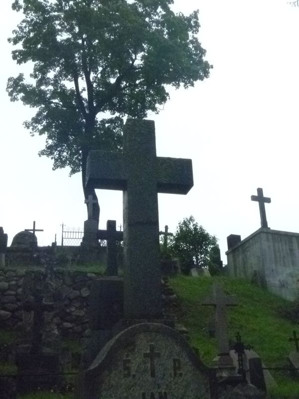 Fragment nagrobka Nagrobek Edwarda i Jana Grądzkich, cmentarz Na Rossie w Wilnie, stan z 2013