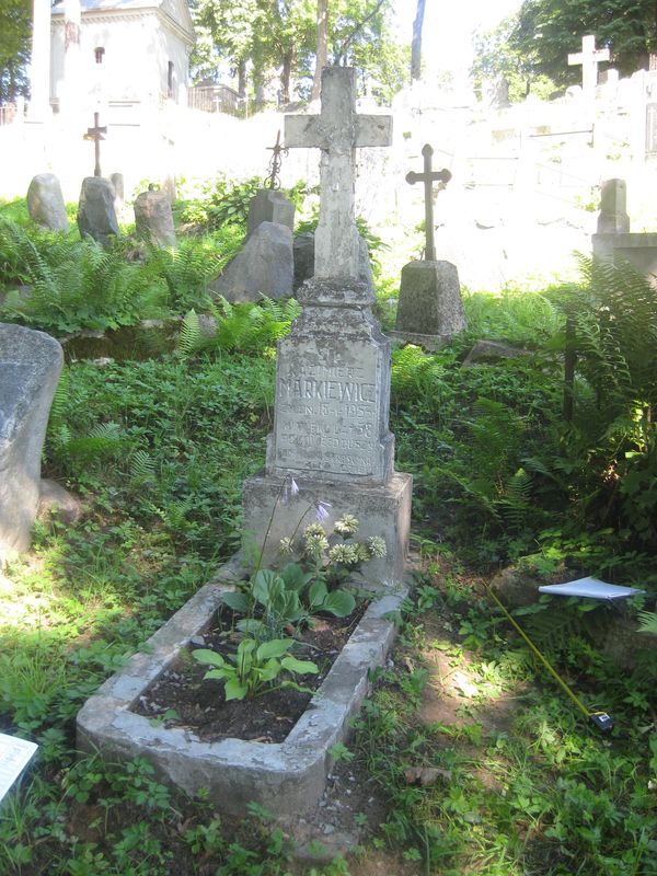 Tombstone of Kazimierz Markiewicz, Ross cemetery, state of 2013