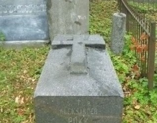Nagrobek Aleksandra Pokka, cmentarz Na Rossie w Wilnie, stan z 2013