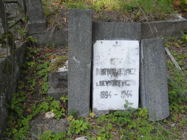 Tombstone of Maria Bartoszewicz, Rossa cemetery in Vilnius, state of 2014