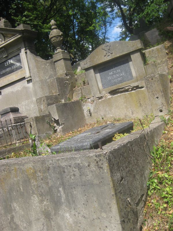 Grobowiec Matyldy i Władysława Paszkowskich, cmentarz na Rossie w Wilnie, stan na 2013 r.