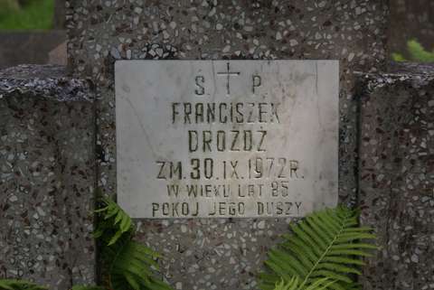 Tombstone of Franciszek Dróżdż, Na Rossie cemetery in Vilnius, as of 2013