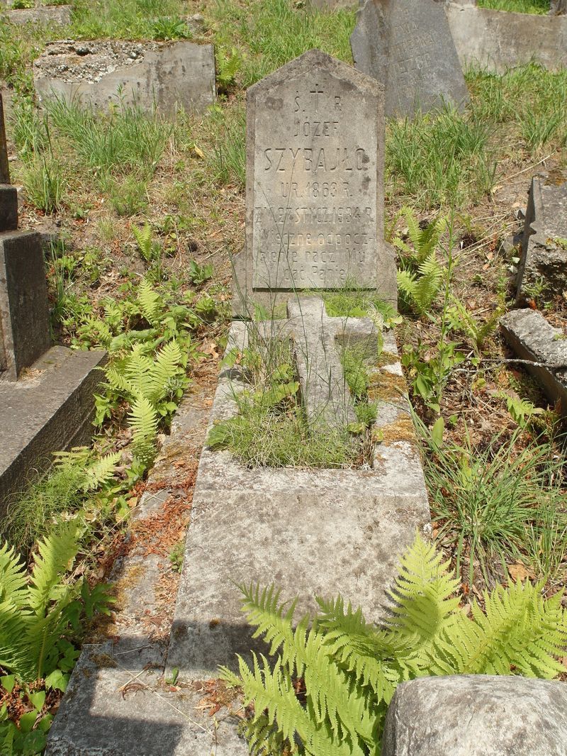 Nagrobek Józefa Szybajło, cmentarz na Rossie w Wilnie, stan z 2015