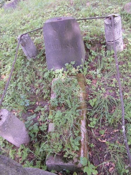 Bronislawa Zahorska's tombstone, Na Rossie cemetery in Vilnius, state of 2013