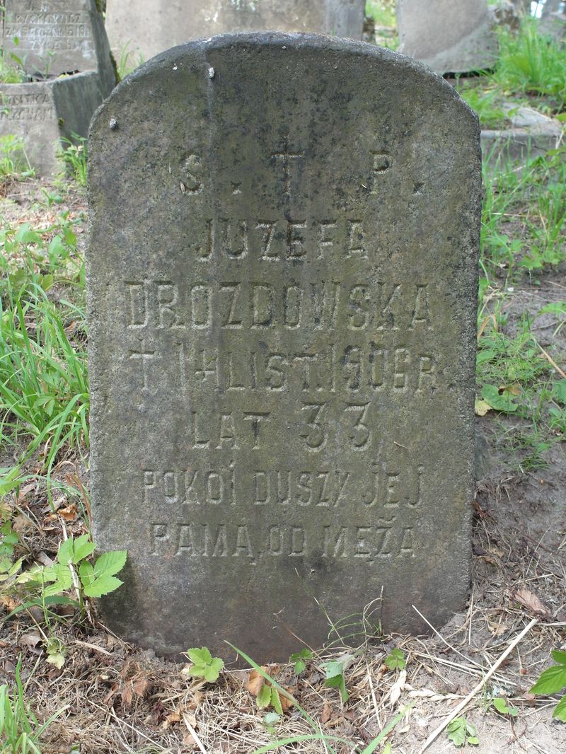 Tombstone of Józefa Drozdowska